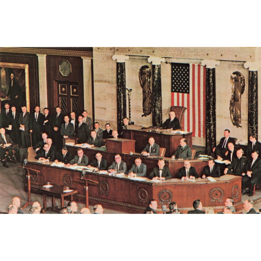 Vintage Speaker John W McCormack US House of Representatives Capitol Postcard